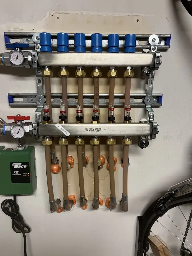 Plumber performing Gas Line Installation at a residential property in Andover